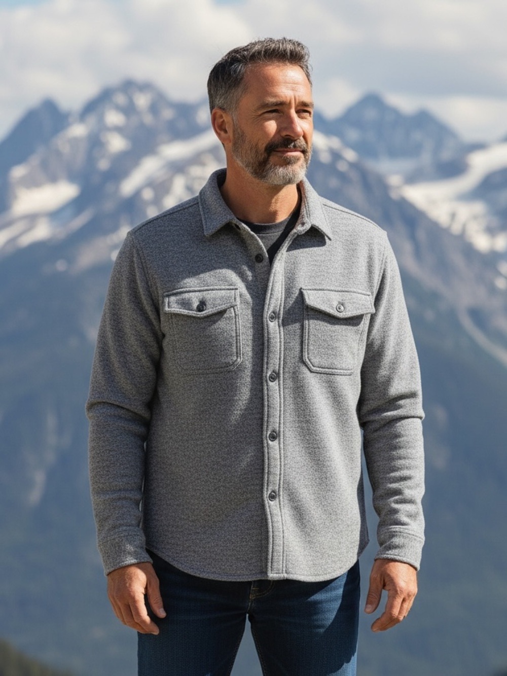 OUTERKNOWN Blanket Shirt Blue L